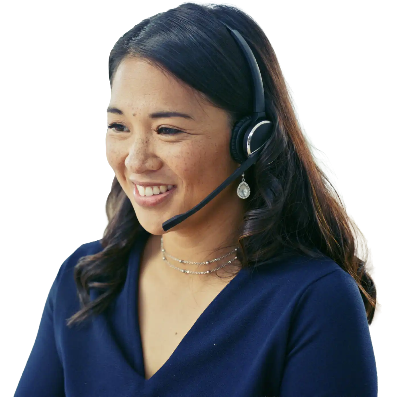 WPS customer service representative wearing a headset