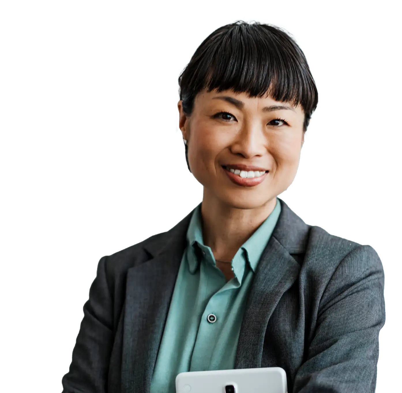 Business professional smiling
