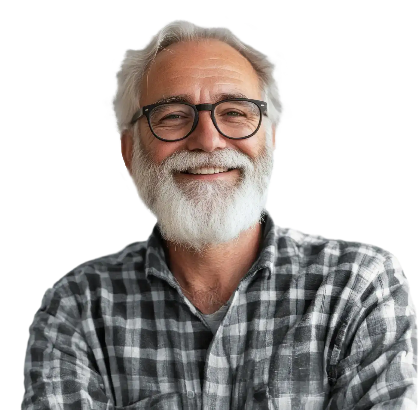 Senior man smiling