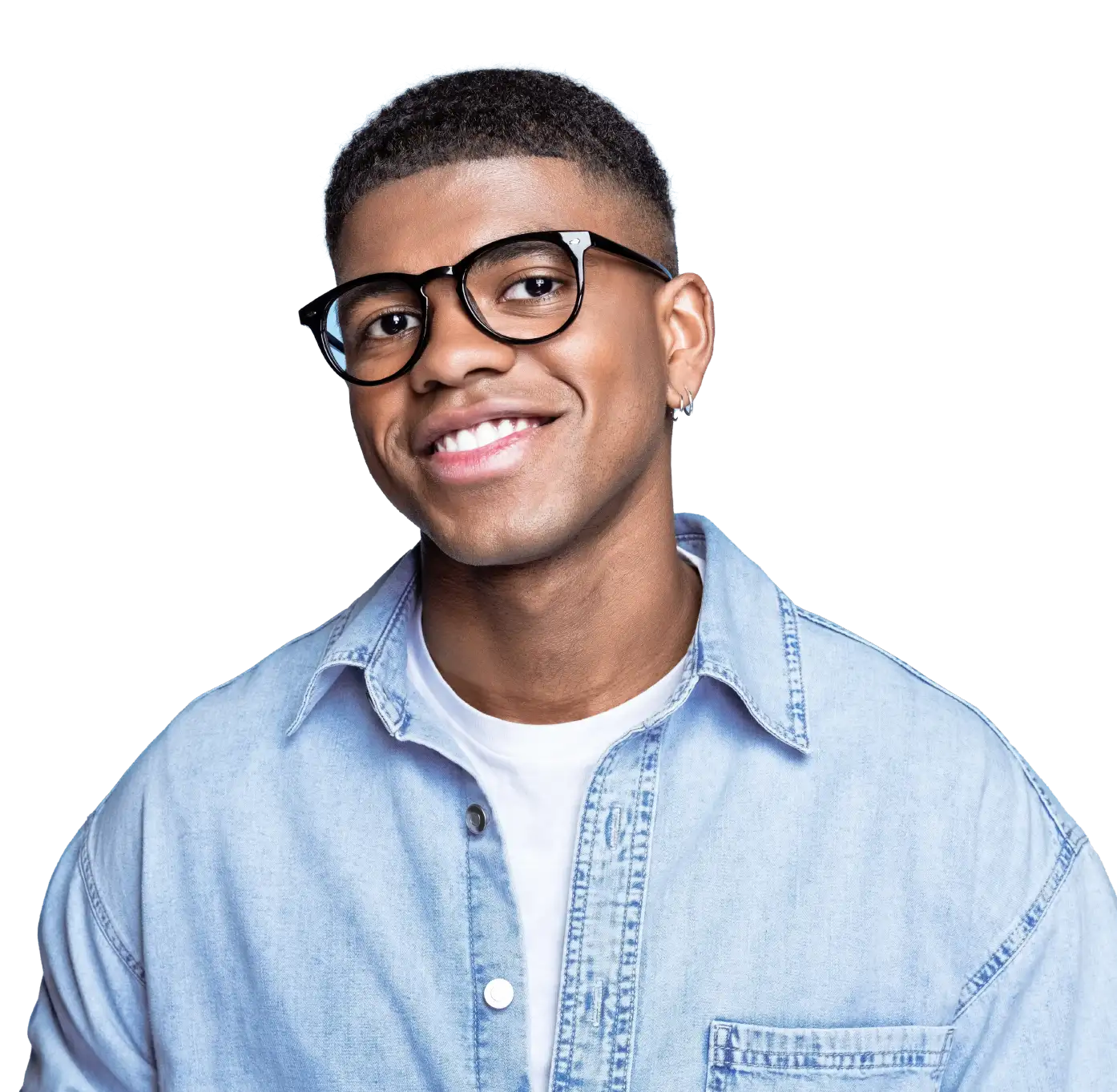 Young man smiling