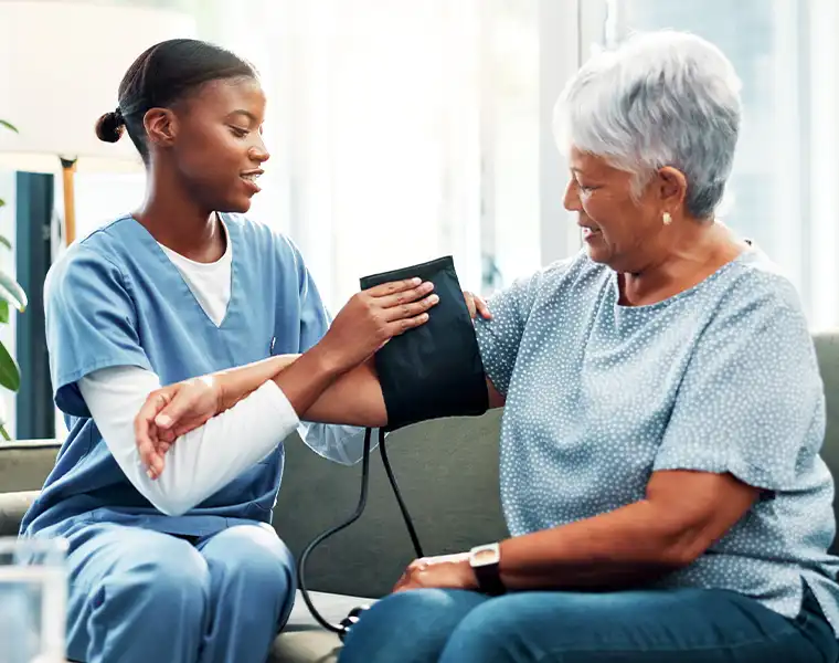WPS Health provider talking with a patient