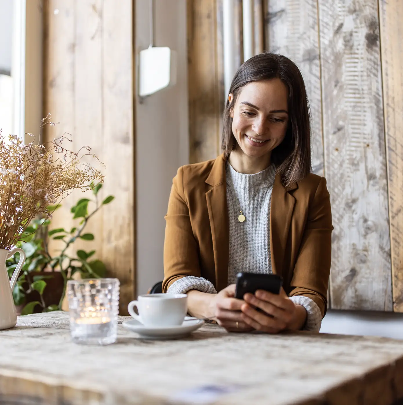 Person looking at phone
