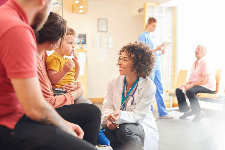 Family at the clinic