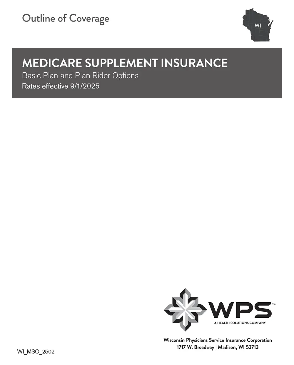 Medicare supplement insurance plan outline of of coverage