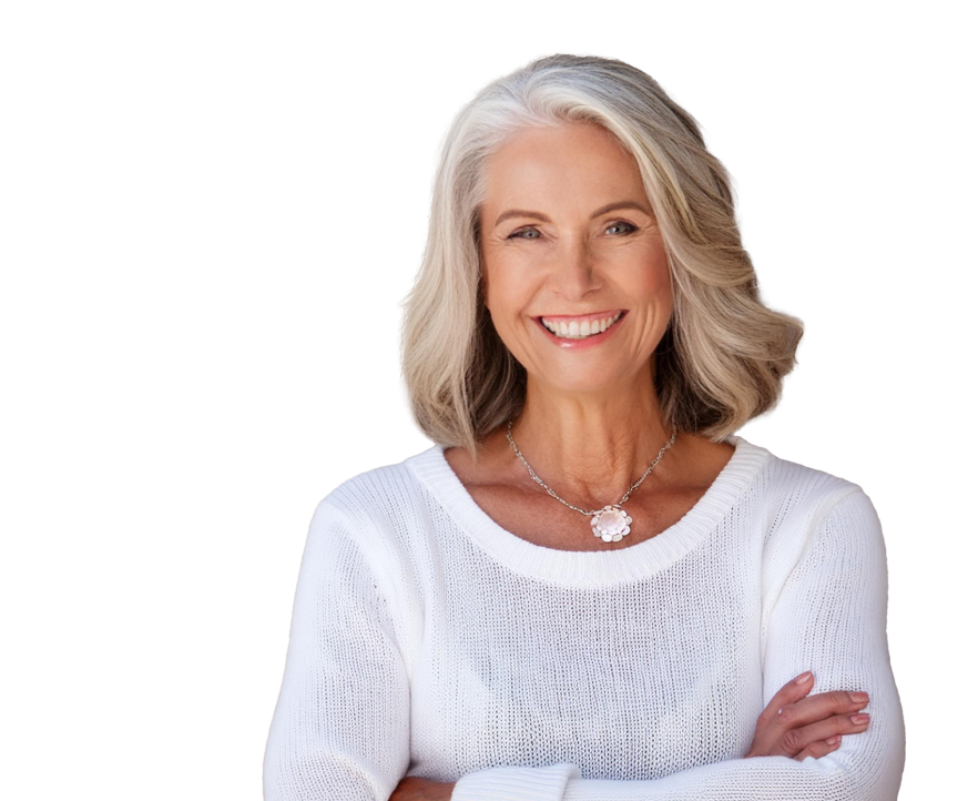 Portrait of a 65 year old woman.