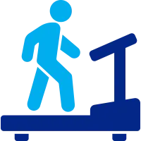 Person walking on a treadmill